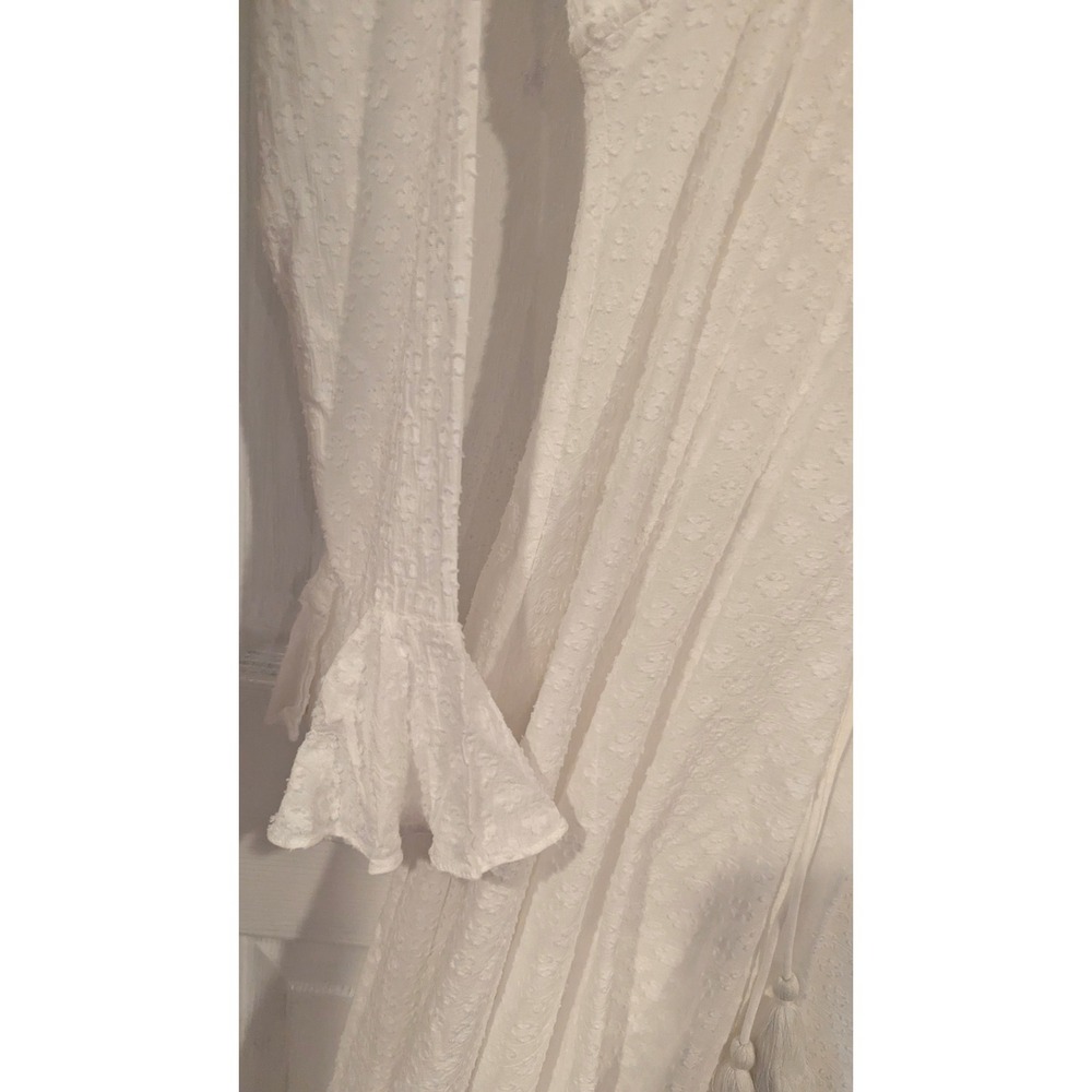 Anthro Forever That Girl Midi Dress XS White Ruffle Boho Bridal Layered Cottage - Picture 7 of 13